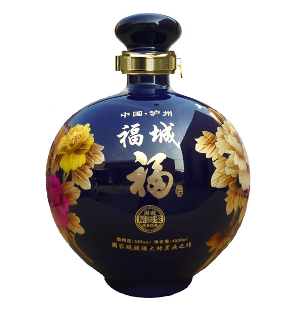 麥稈酒瓶，招財牡丹圖片