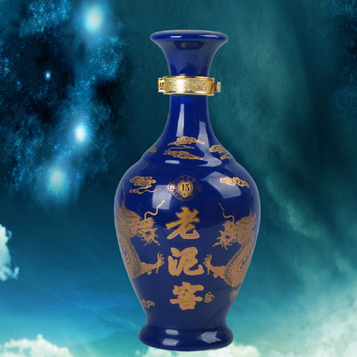 藍釉工藝酒瓶廠圖片